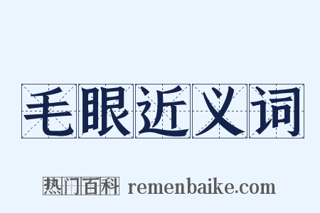 毛眼近义词是什么意思的图片